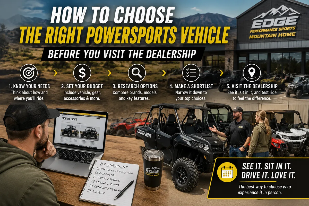 How to Choose the Right Powersports Vehicle Before You Visit the Dealership